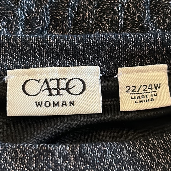 CATO | SIZE 22-24 | PULLOVER SWEATER | METALLIC THREADS - Picture 7 of 13